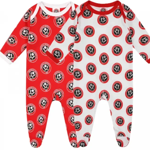 Sheffield United Shirt twin-pack-crest-sleepsuit-rw-hld00134 Collection | Top Fan Apparel
